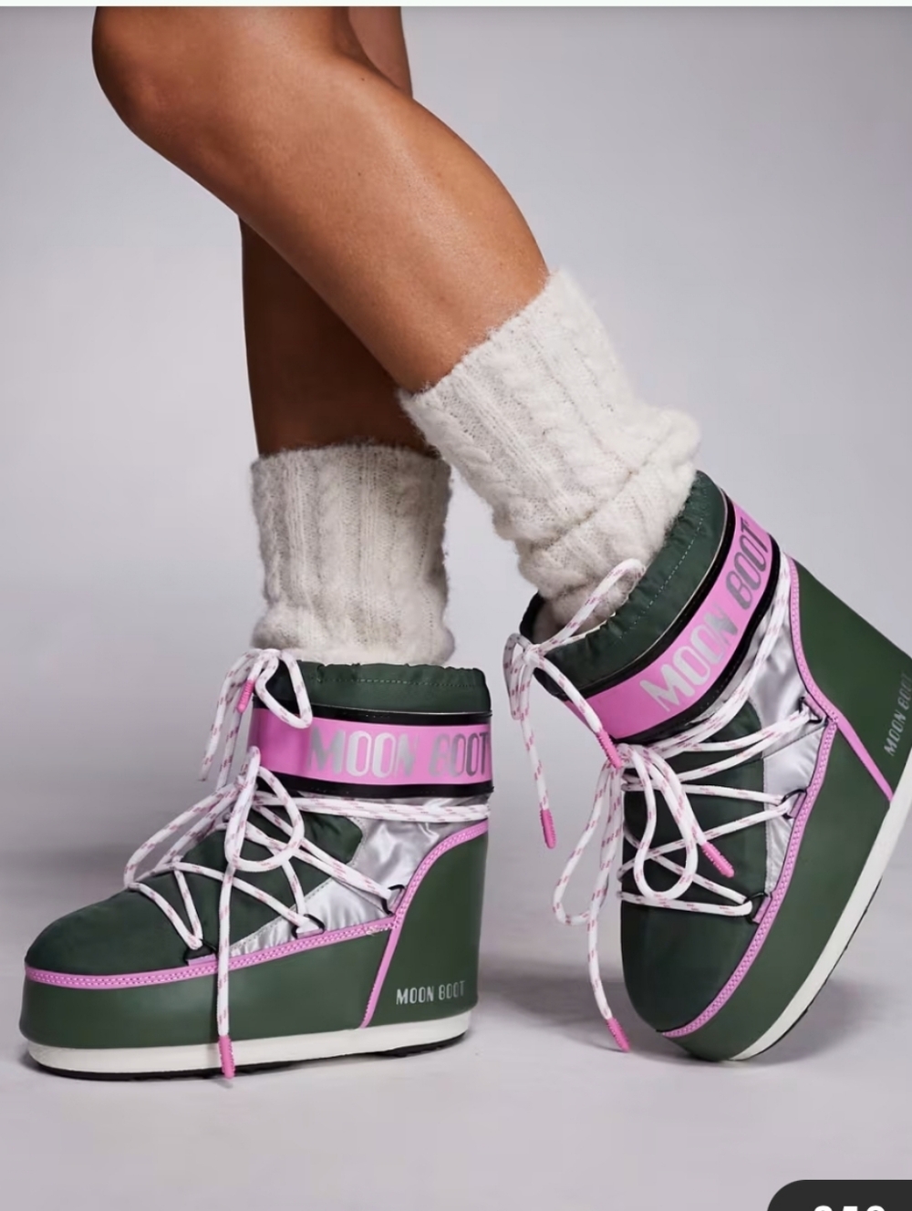 Moon Boot MB Icon Low Space Racing Boots Moon Boot Icon Snow Boot Green Pink